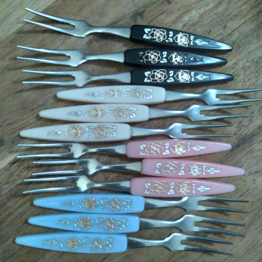 12 Vintage cocktail picks/ forks